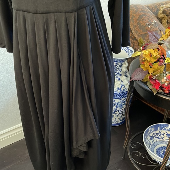 DKNY black knit midi dress - Picture 2 of 11